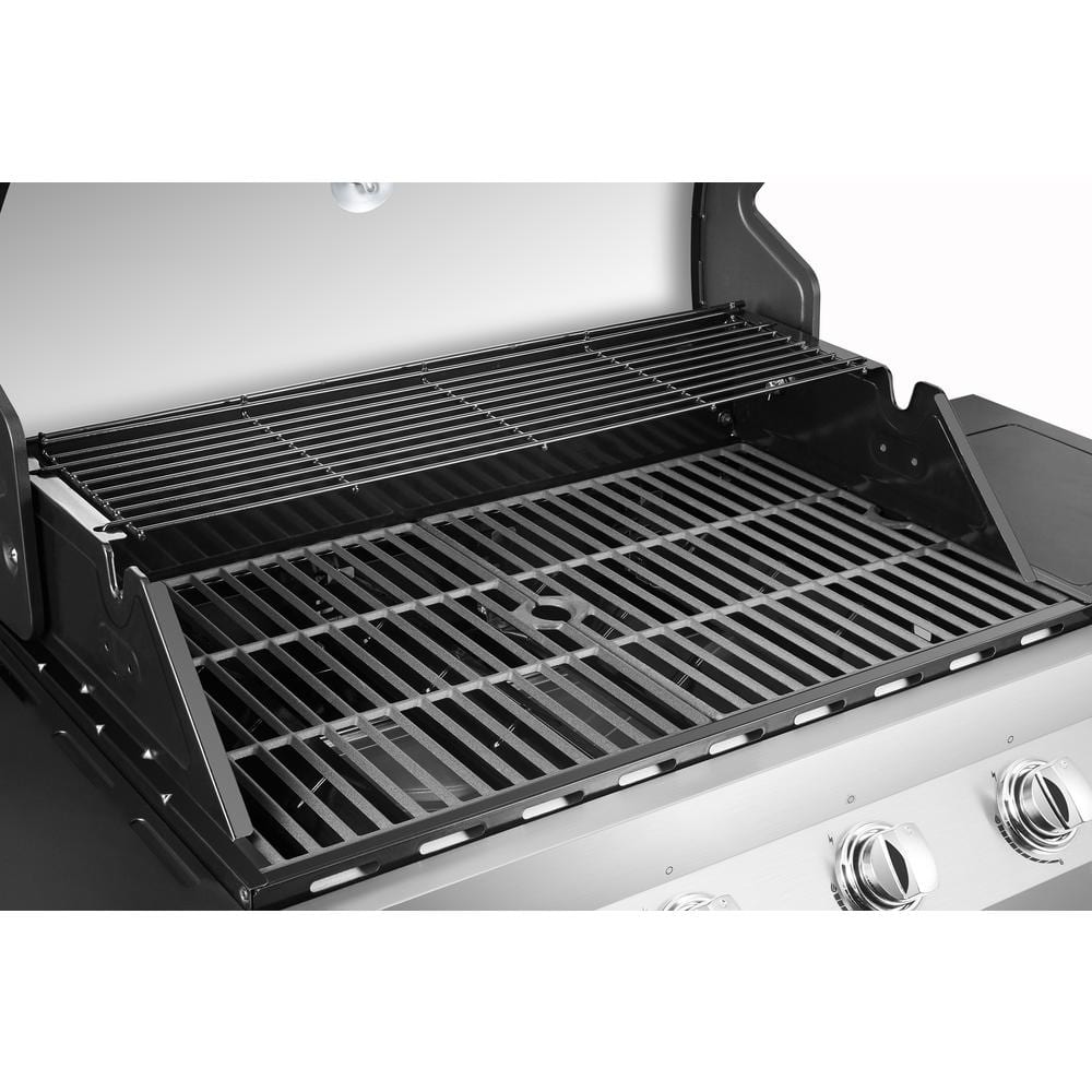 Dyna-Glo Premier 4-Burner Natural Gas Grill in Stainless Steel with Side Burner DGP483SSN-D