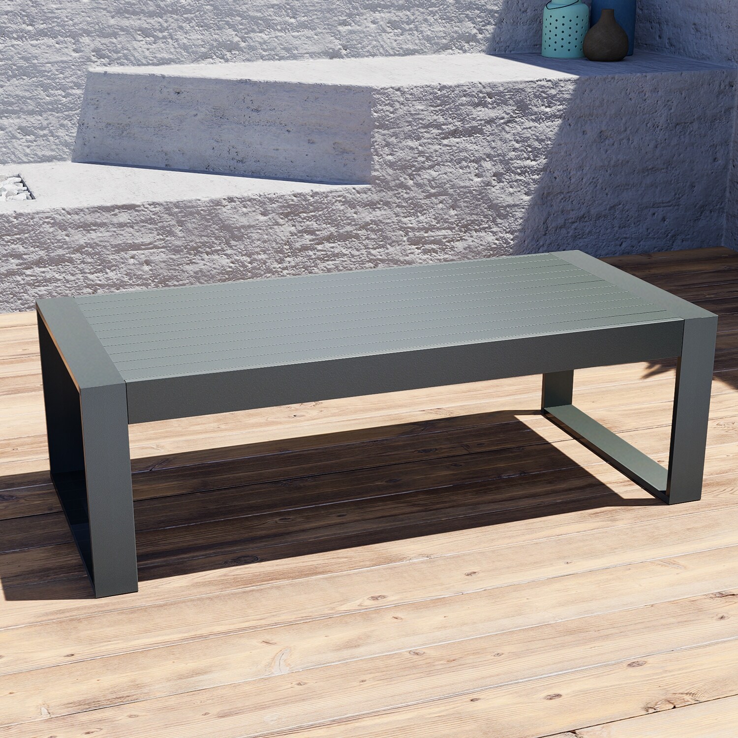 Aoodor Aluminum Outdoor Coffee Table 43