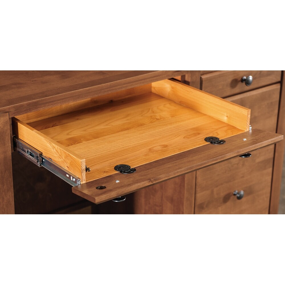 Coder Crossing Solid Wood 4 Drawer Desk