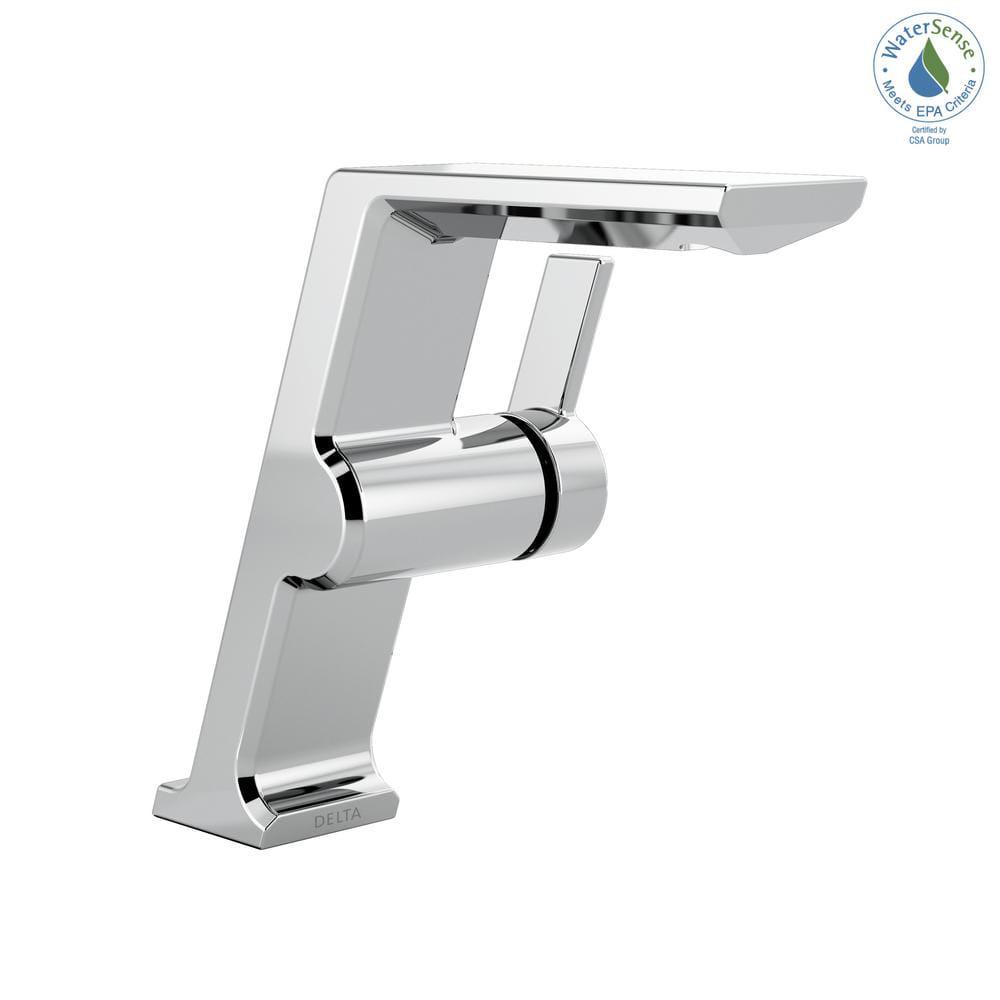 Delta Pivotal Single Handle Single Hole Bathroom Faucet in Lumicoat Chrome