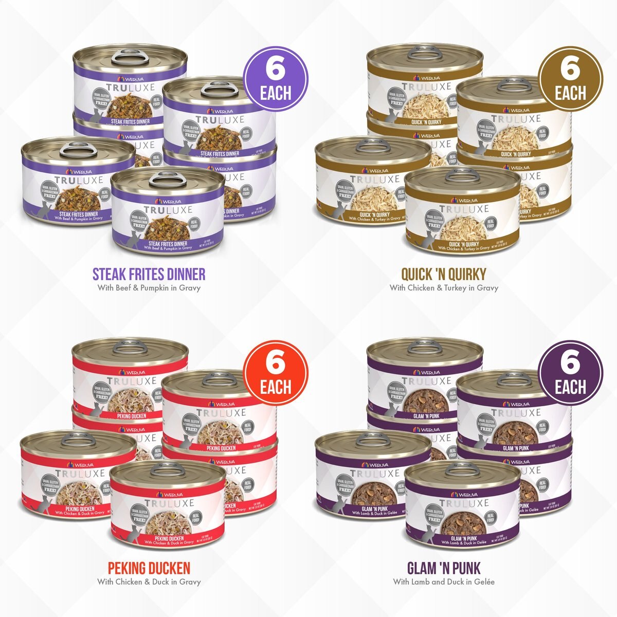 Weruva TruLuxe TruTurf Variety Pack Grain-Free Canned Cat Food