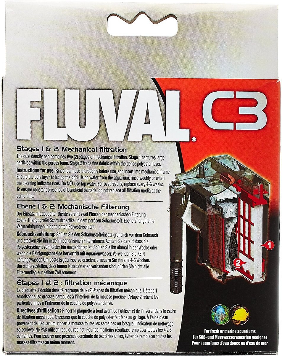 Fluval C3 Poly/Foam Pad Filter Media