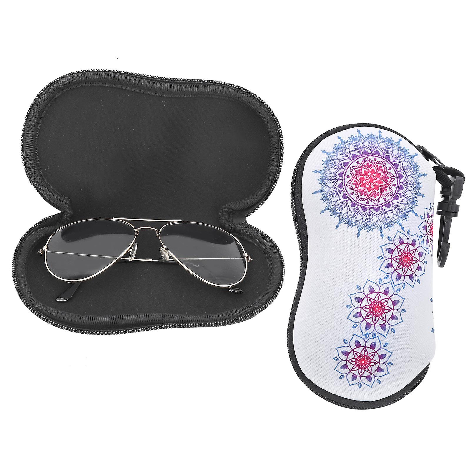 2pcs Portable Zipper Eye Glasses Cases Waterproof Sunglasses Hard Case Eyeglass Protector