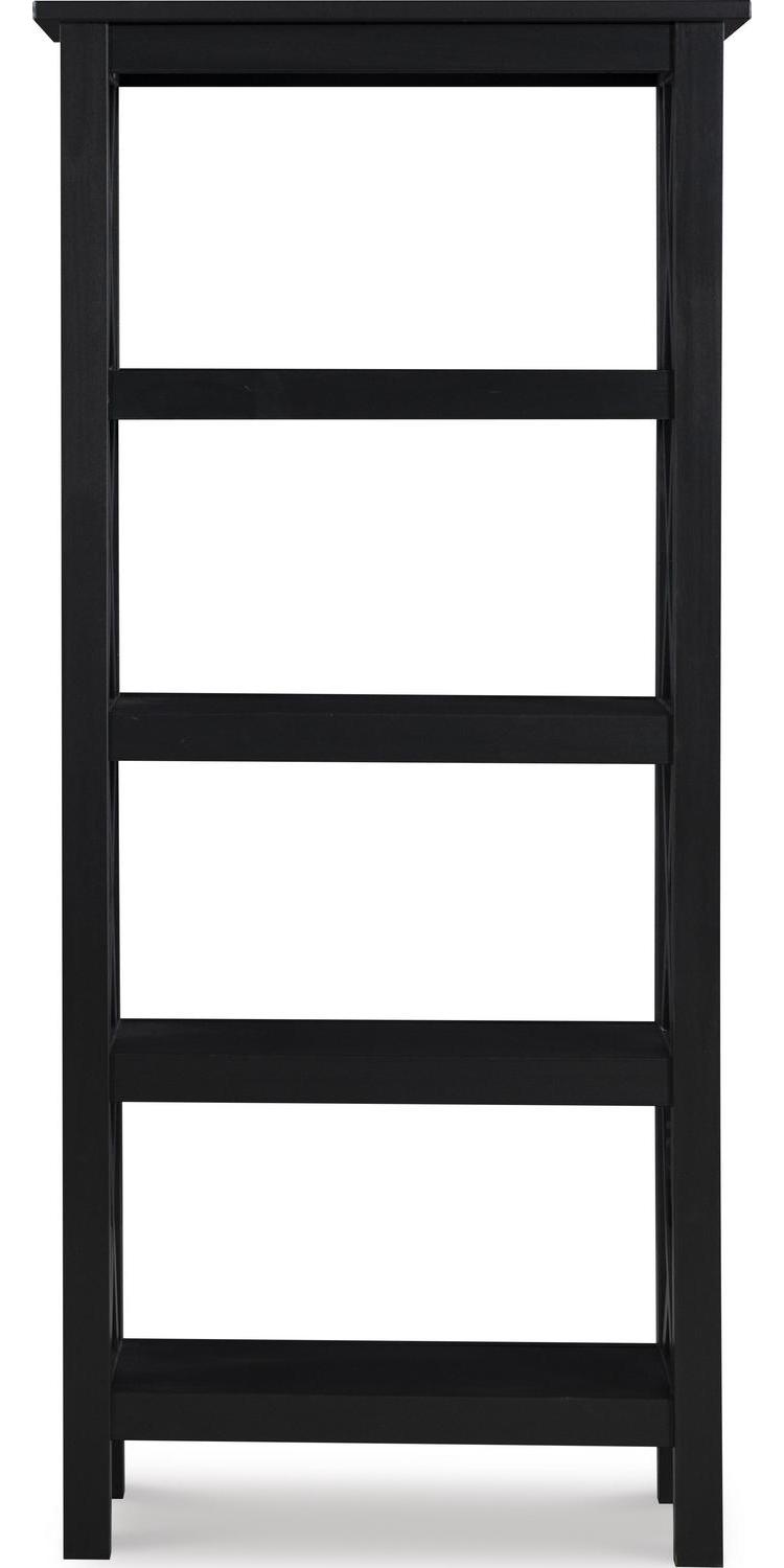 Linon Davis 4Shelf Bookcase Black Finish  Crowdfused