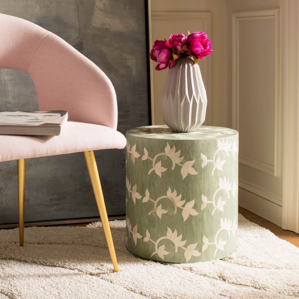 Safavieh Couture Odelia Bone Inlay Stool   Contemporary   Footstools And Ottomans   by Safavieh  Houzz