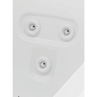 Aquatic Universal Oval 70 in. Acrylic Center Drain Oval Drop-In Air Bath Whirlpool Bathtub with Heater in White 826644404550