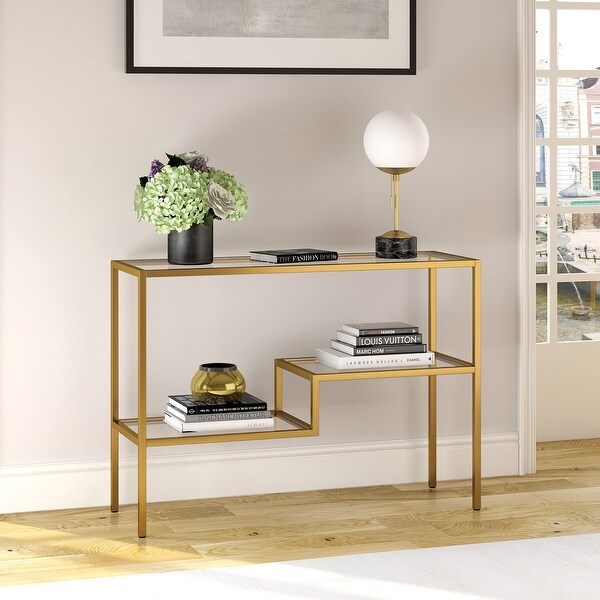 Lovett Console Table Brass Finish