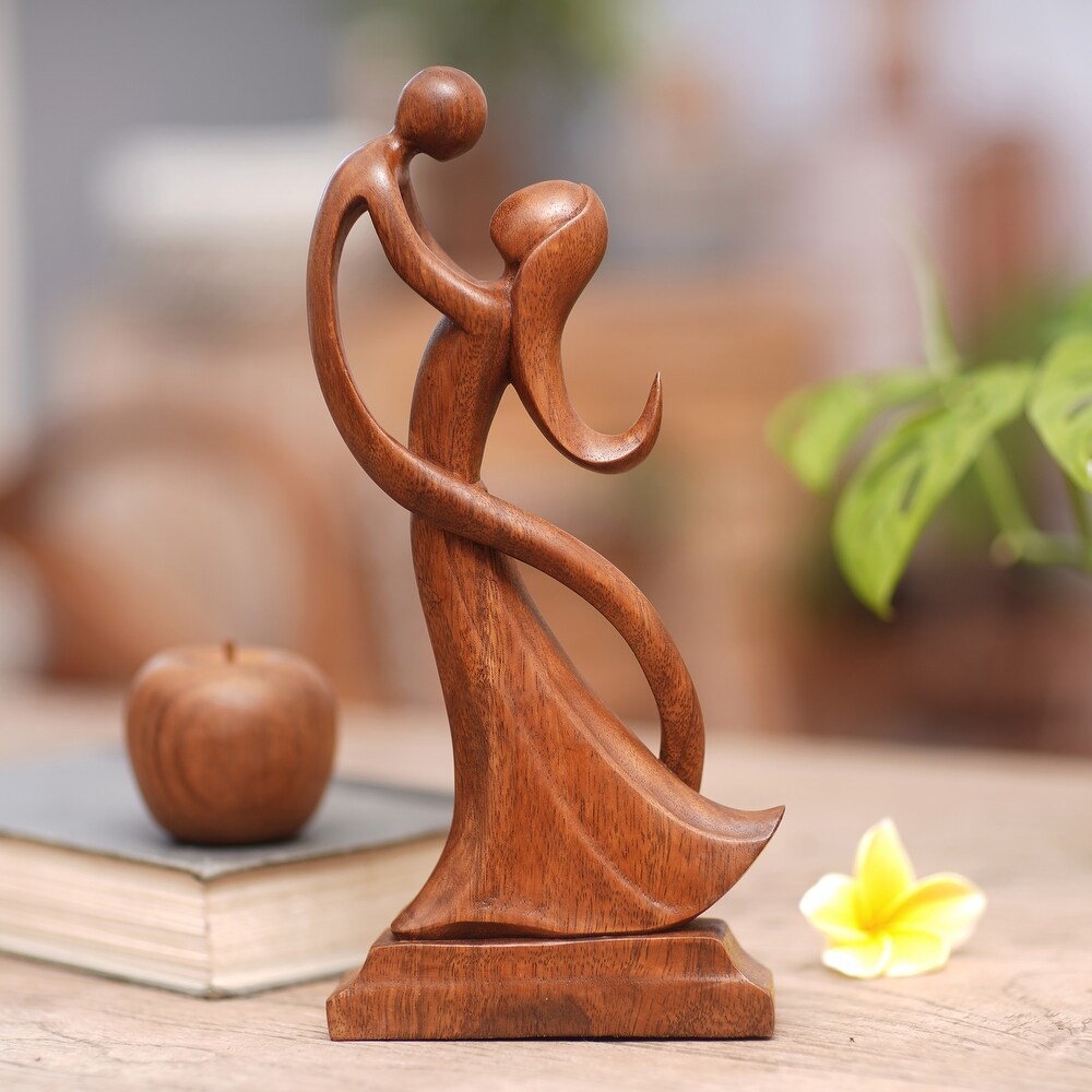 Novica Handmade Dancing With Son Wood Sculpture