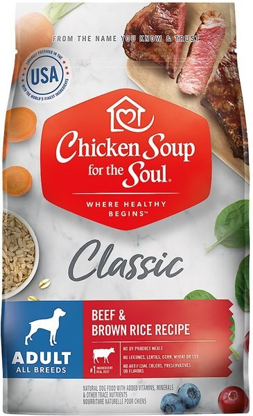 Chicken Soup for the Soul Beef and Brown Rice Recipe Adult Dry Dog Food