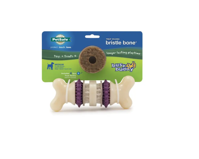 PetSafe Busy Buddy Bristle Bone， Medium