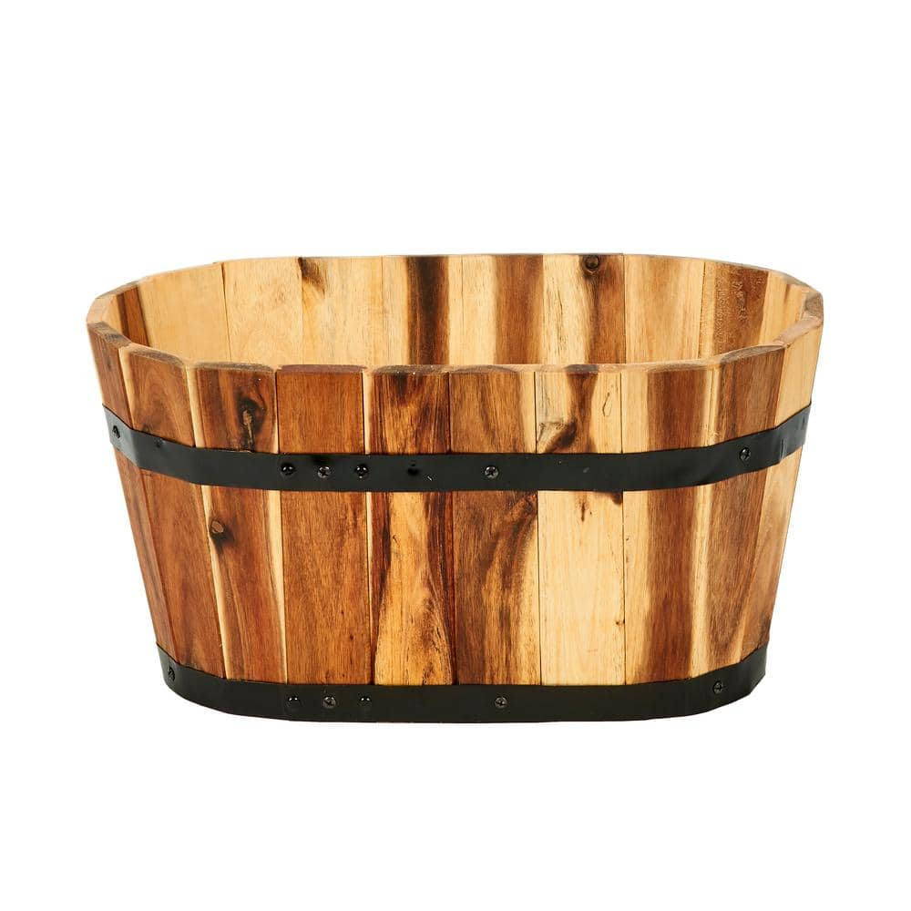 18 in. Oval Wood Planter 2845B