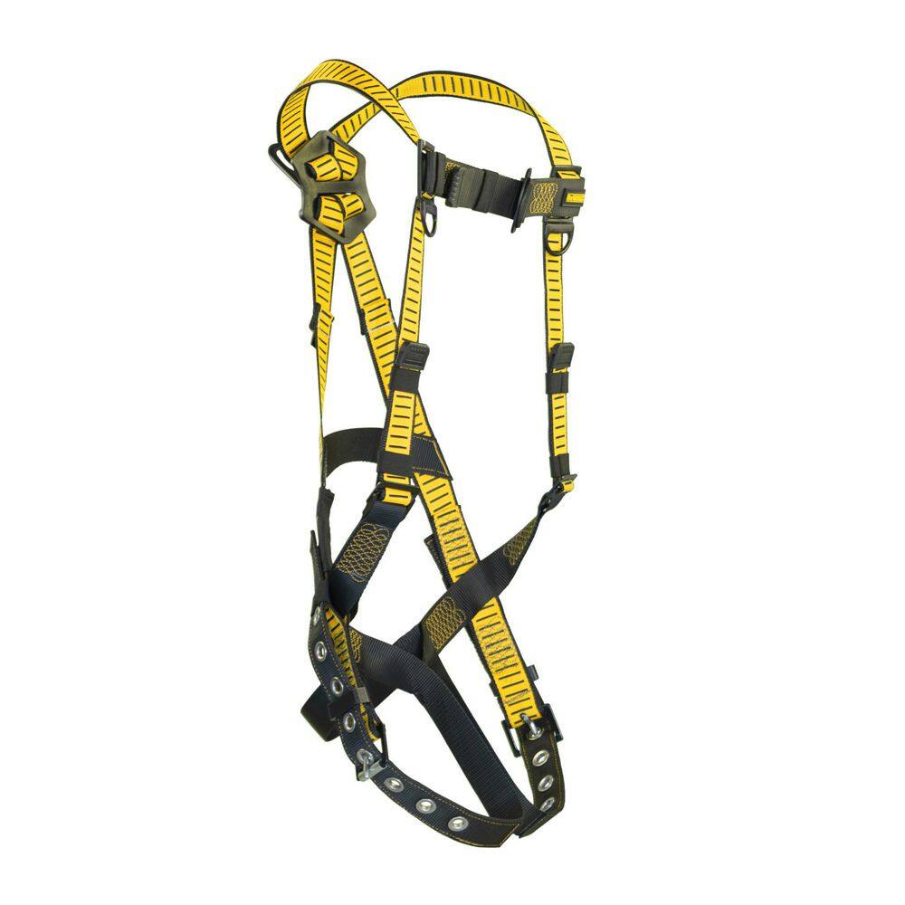 DW 5-Point Fall Protection Harness with Pass-Thru Chest and Leg Buckles DXFP512001