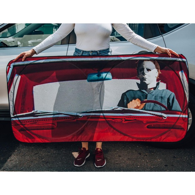 Surreal Entertainment Halloween Michael Myers Sunshade For Car Windshield 64 X 32 Inches