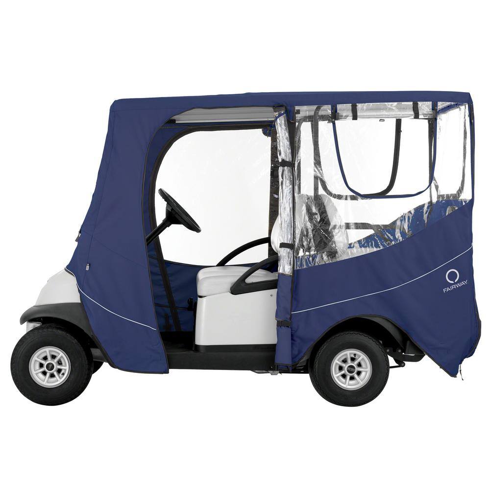 Classic Accessories Deluxe Golf Car Enclosure Navy News Long Roof 40-053-345501-00