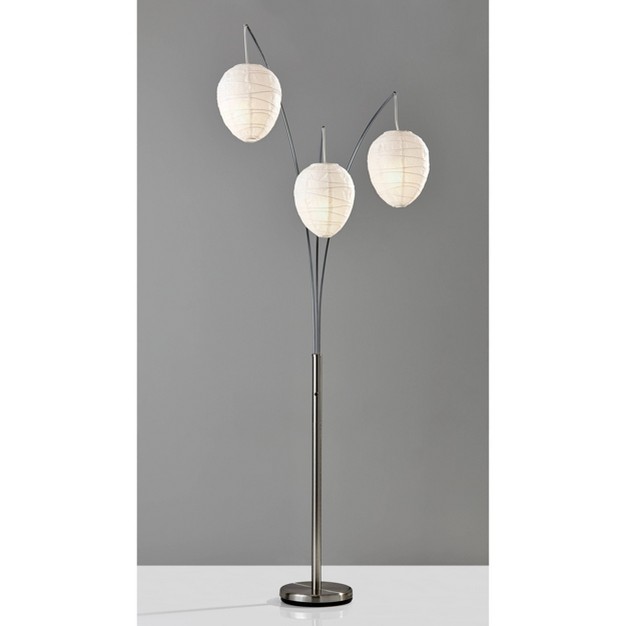 Belle Arc Lamp Silver Adesso