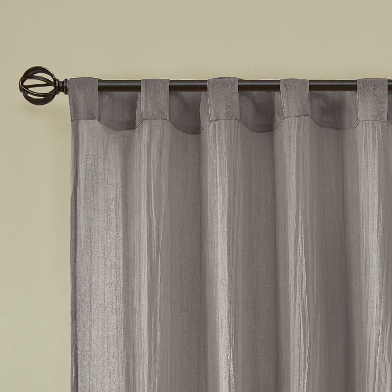 Madison Park 2-pack Kaylee Solid Crushed Sheer Window Curtains