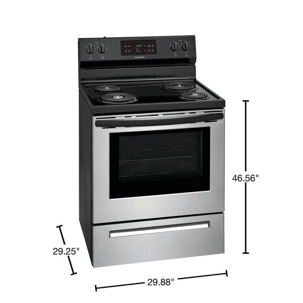 Frigidaire 30 in. 5.3 cu. ft. Electric Range with Self Clean in Stainless Steel FFEF3016VS