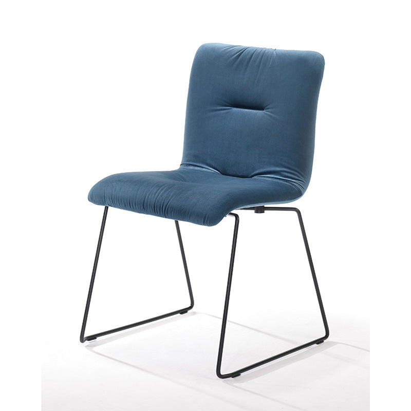 NORVIN Dining Chair - Blue Velvet & Black