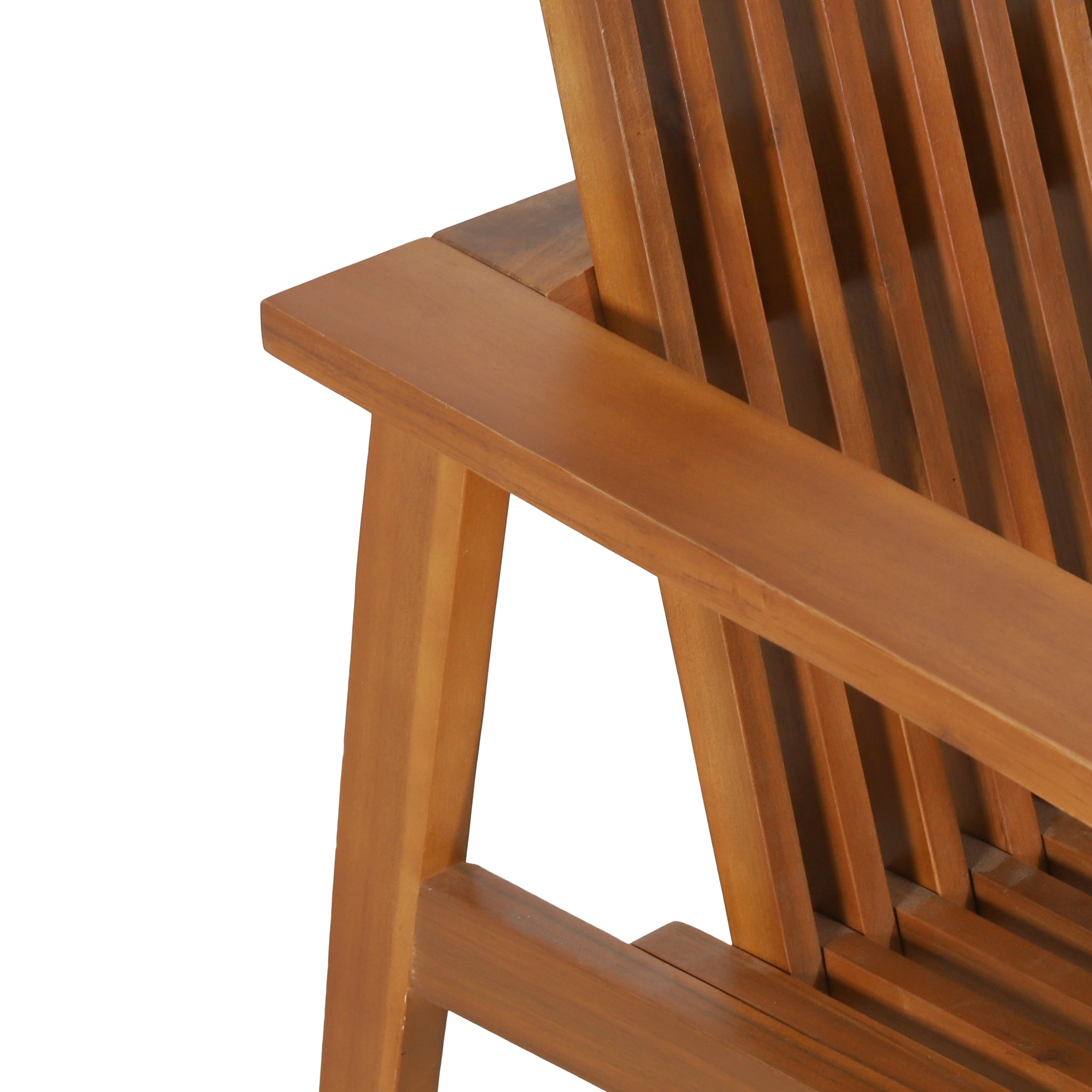 Naomi Outdoor Acacia Wood Slatted Club Chairs, Set of 2, Teak