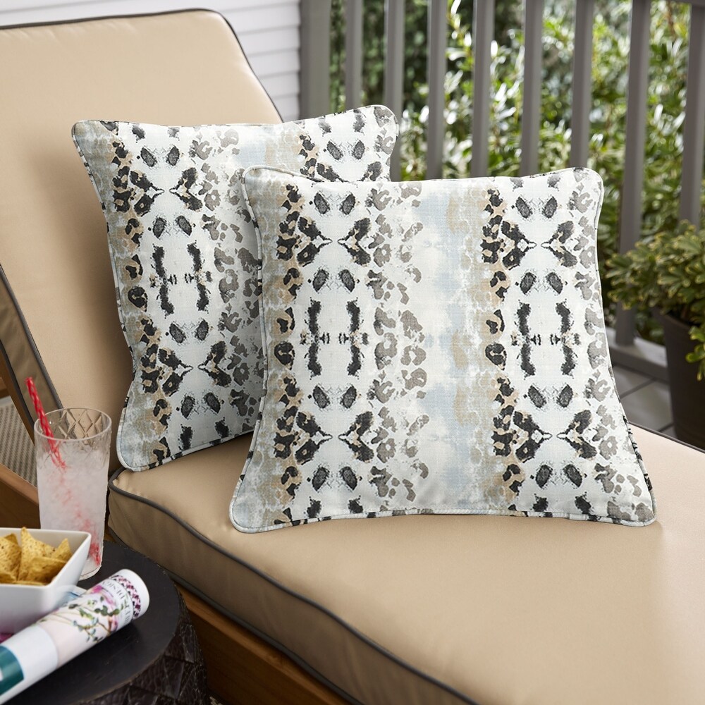 Humble + Haute Ombre Animal Indoor/Outdoor Corded Square Pillows (Set of 2)