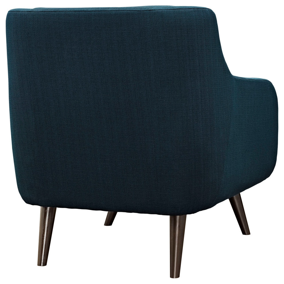 Mila Azure Upholstered Fabric Armchair   Midcentury   Armchairs And Accent Chairs   by Virgil Stanis Design  Houzz