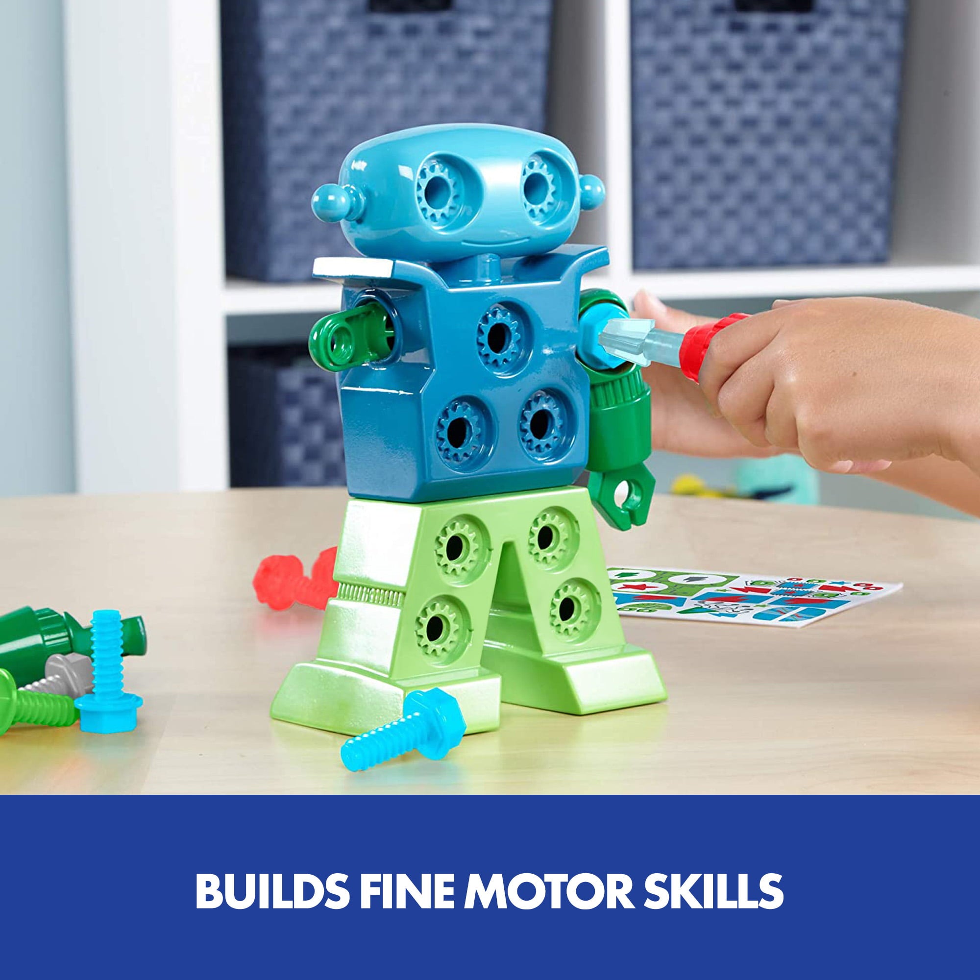 Educational Insights Design and Drill Robot， Preschool STEM and Take Apart Building Toys for Toddler Boys Girls Ages 3+