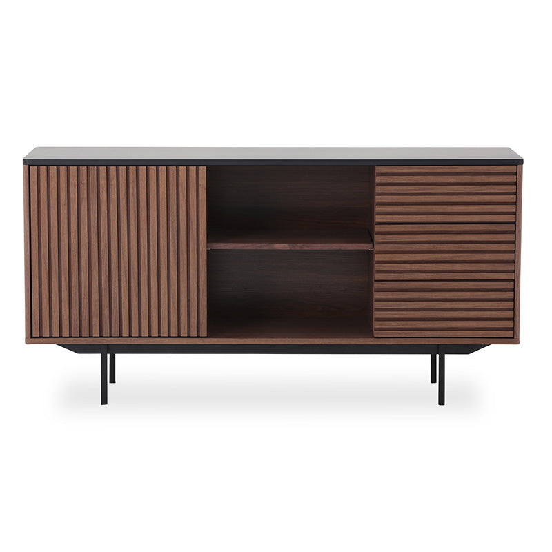 TOZZI Sideboard Buffet 160cm - Walnut/ Black