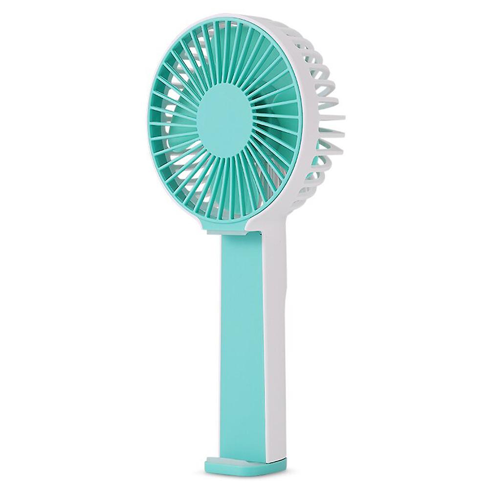 Green Portable Handheld Fan Phone Stand Rechargeable Mini Desktop Fan 3-speed Adjustable Cooling Fan