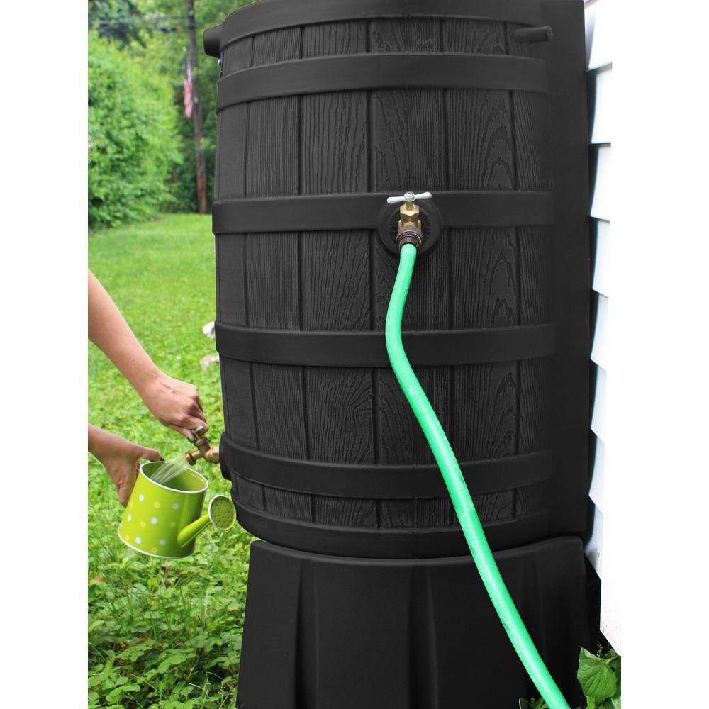 Rain Wizard 50 Gal. 11 in. Rain Barrel Stand in Black RW50ST-BLK