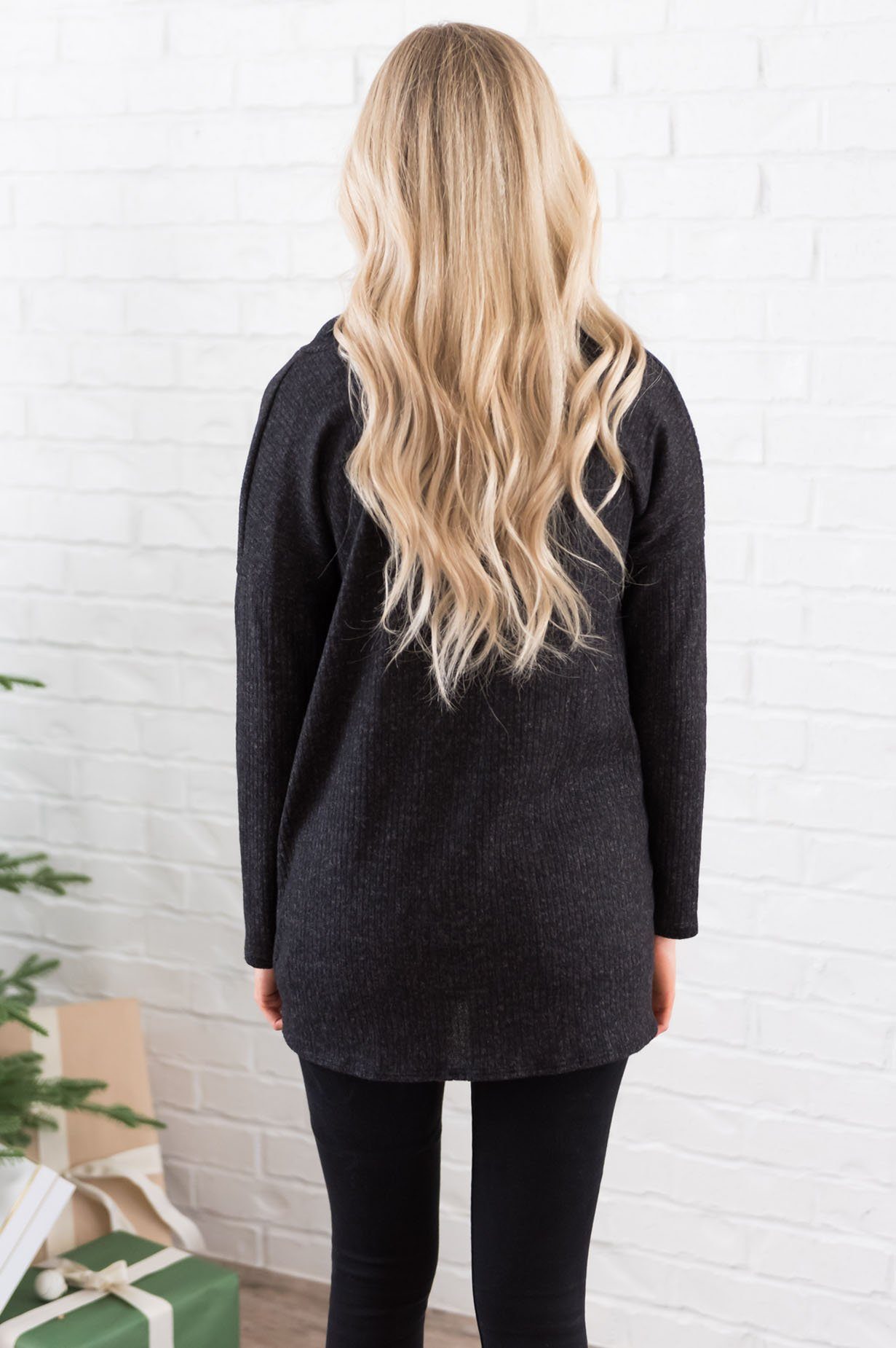 Midnight Snow Fall Modest Top