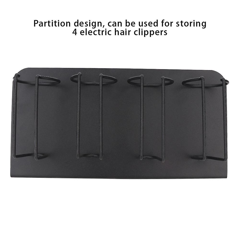 4 Slots Stainless Steel Electric Hair Clipper Storage Rack Hair Cutter Trimmer Holder Stand Blackblack