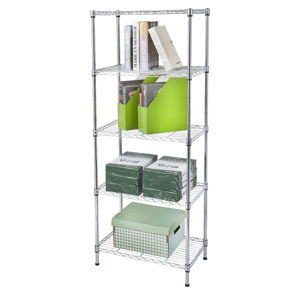 Ktaxon 55''L x 16''W x 51.5''H Storage Rack, 5-Tier Adjustable Kitchen Wire Shelving Organizer, Silver