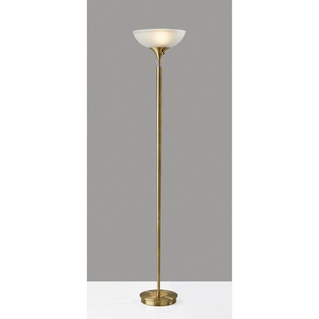 Metropolis Torchiere Antique Brass Adesso