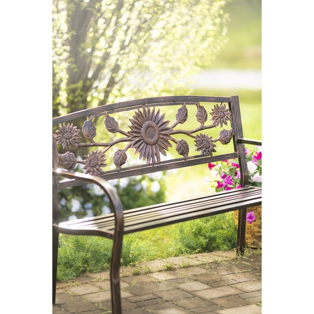 Evergreen Sunflower Bench