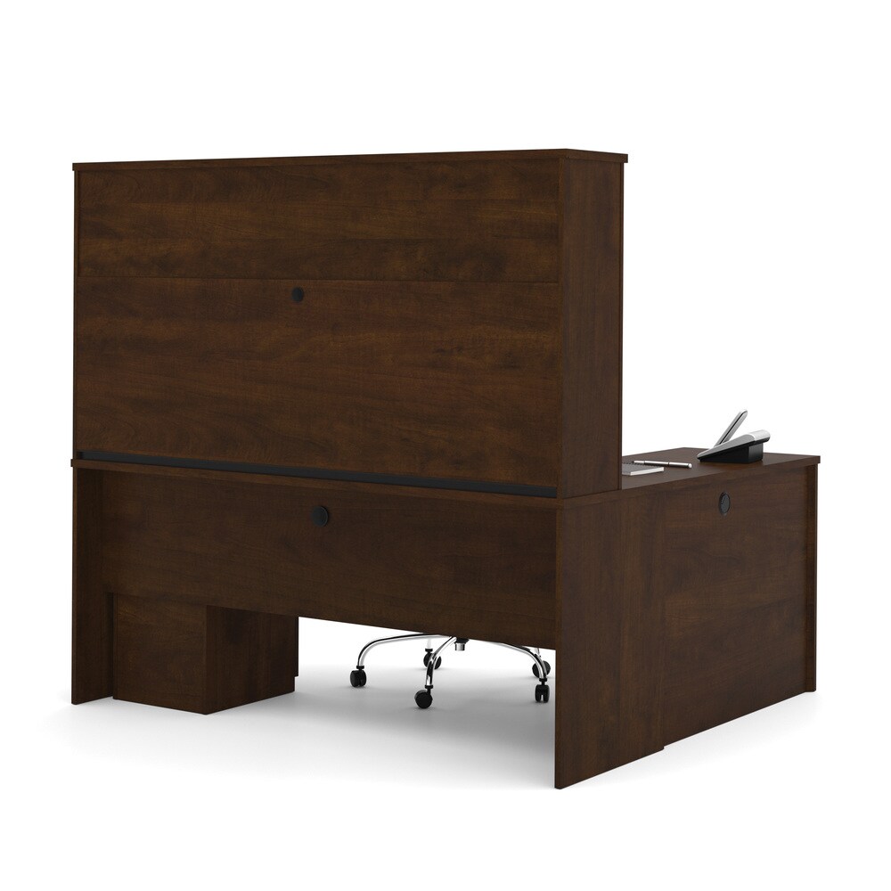 Bestar Prestige Plus L shaped Desk with Hutch