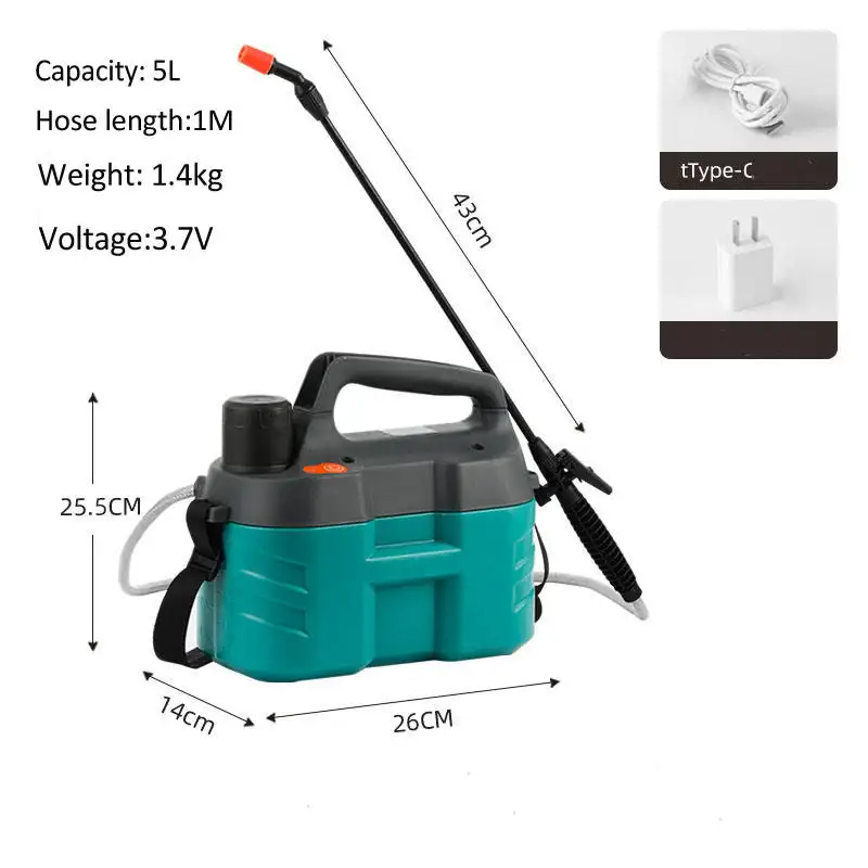 Custom Brand Logo Stock Portable Knapsack Power PP Water Sprayer Garden Agricultural Electric Battery Sprayer