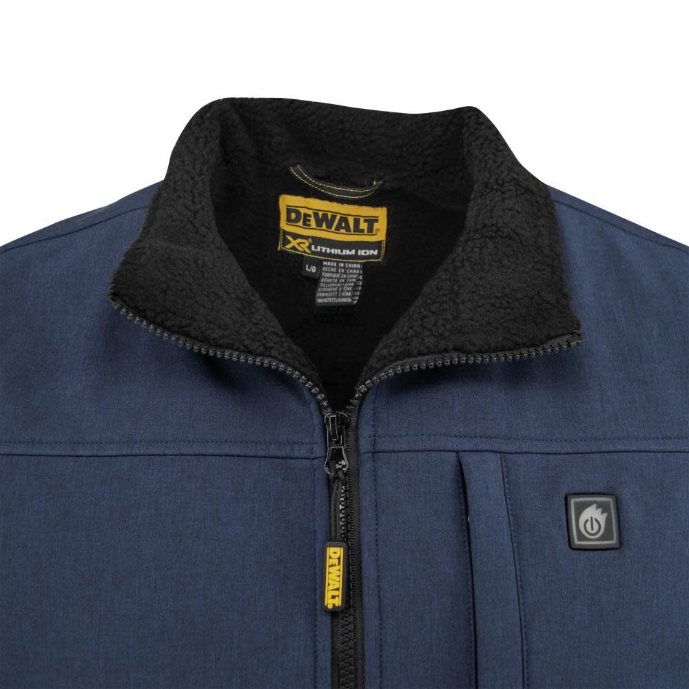 DEWALT Mens Heated Kit Soft Shell Vest with Sherpa Lining Navy 2X DCHV089D1-2X from DEWALT