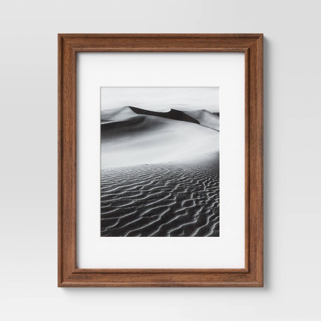 Wood Matted Wall Frame Midtone Woodgrain