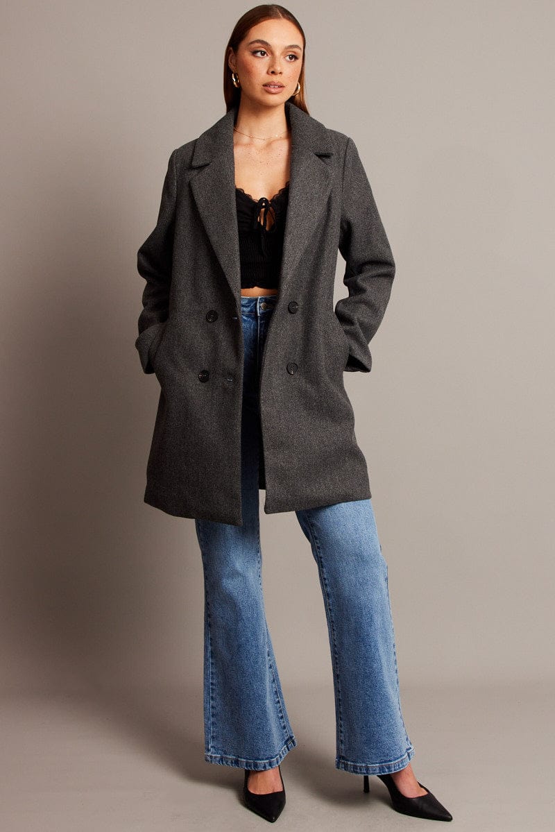 Grey Coat Long Sleeve