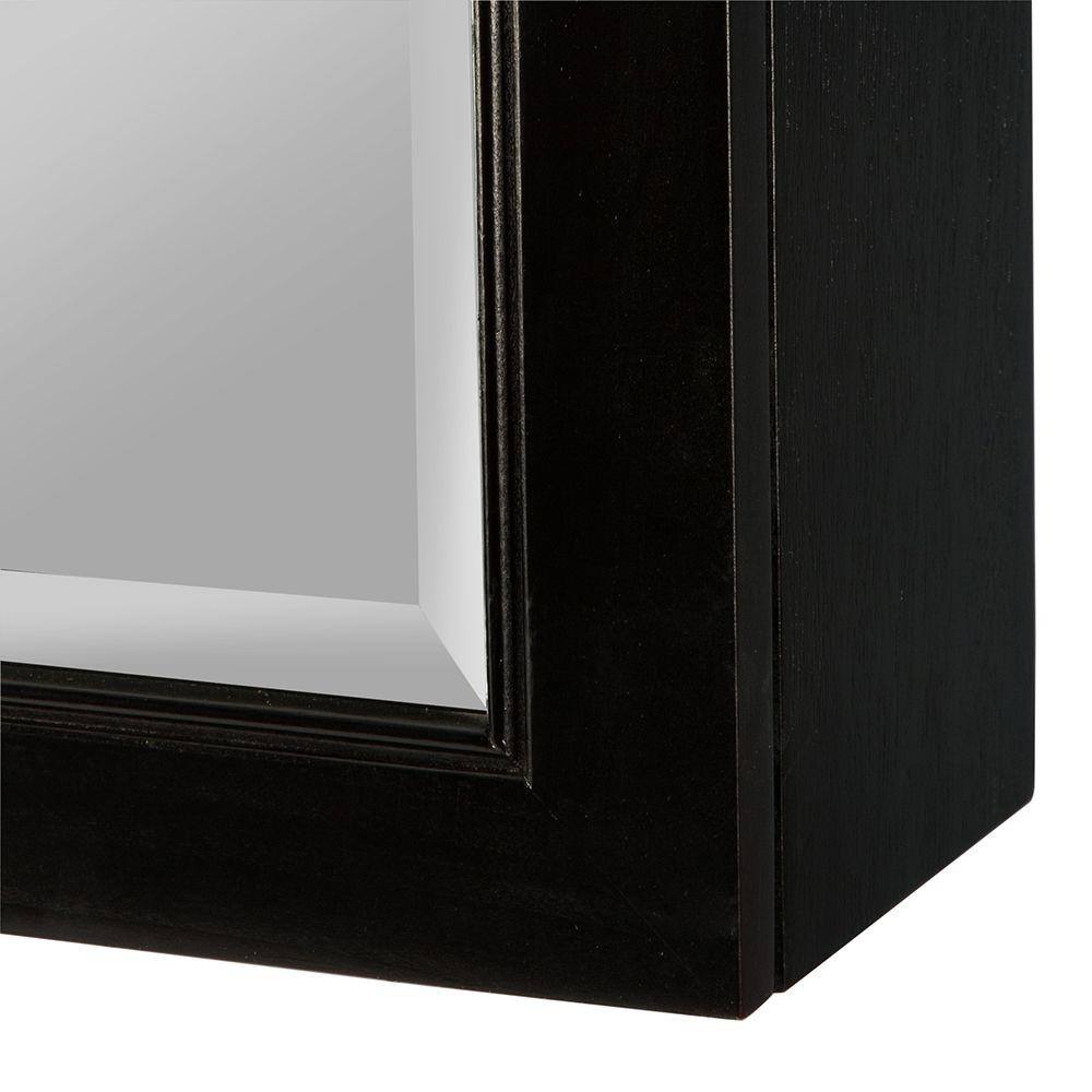 Home Decorators Collection Gazette 22 in. W x 28 in. H x 6-58 in. D Framed Surface-Mount Bathroom Medicine Cabinet in Espresso GAEC2226