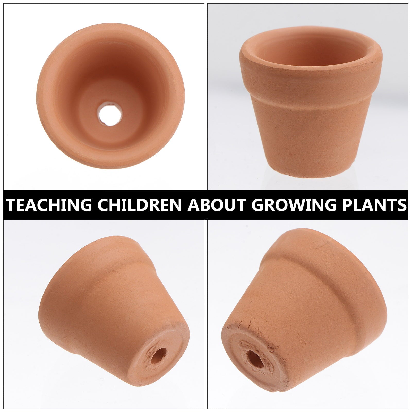 TINKSKY 10Pcs 3x3cm Small Mini Terracotta Pot Clay Ceramic Pottery Planter Cactus Flower Pots Succulent Nursery Pots Great