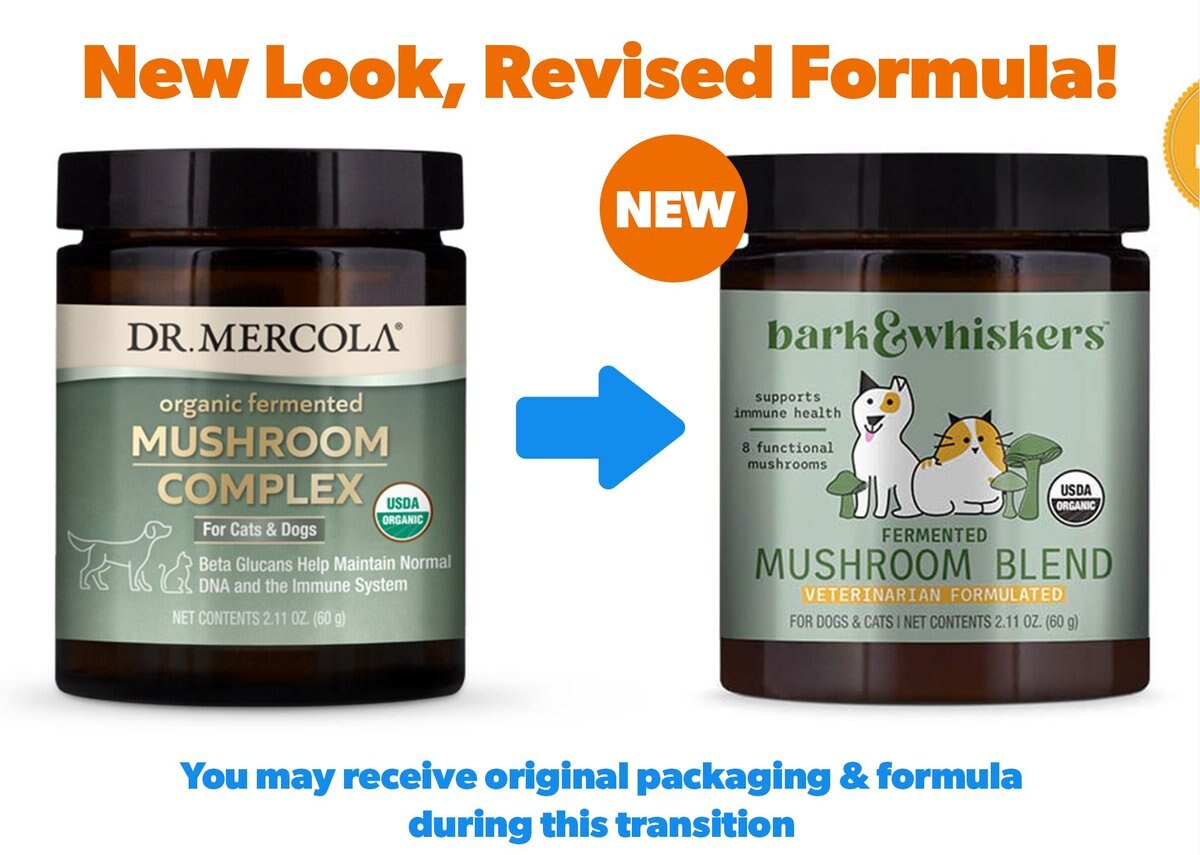 Bark and Whiskers Fermented Mushroom Blend Dog and Cat Supplement