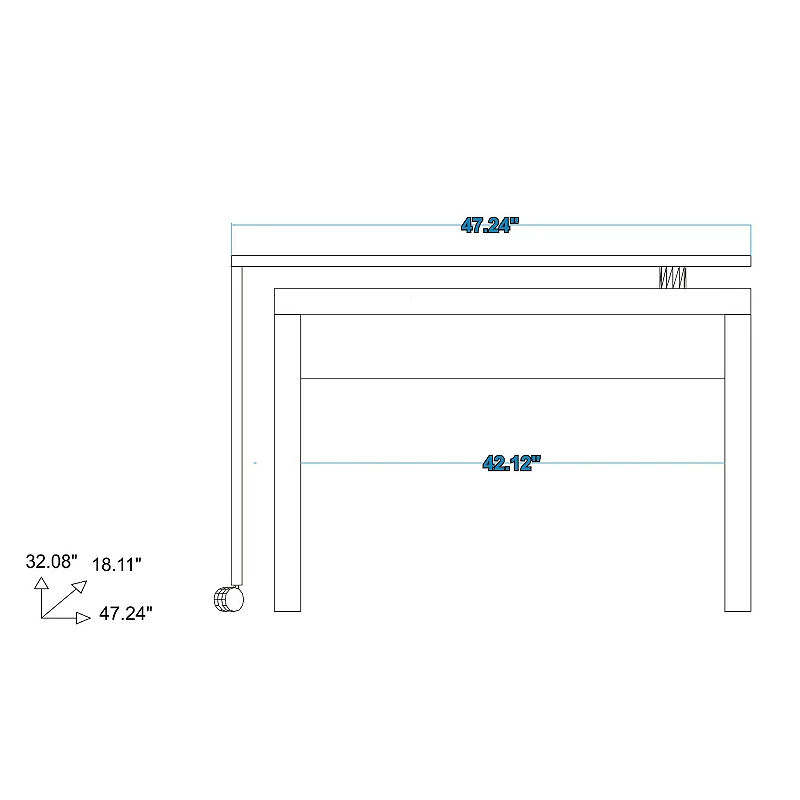 MANHATTAN COMFORT Calabria Nested Desk