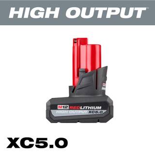 MW M12 12-Volt Lithium-Ion XC High Output 5.0 Ah Battery Pack 48-11-2450