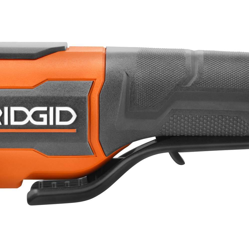 RIDGID 18V Brushless Cordless 4-12 in. Paddle Switch Angle Grinder (Tool Only) R86047B