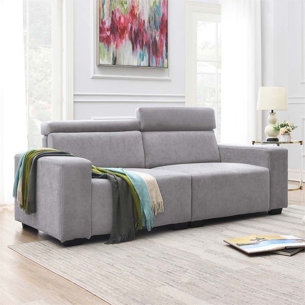 2-Seater Sectional Sofa Couch Loveseat with Multi-Angle Adjustable Headrest