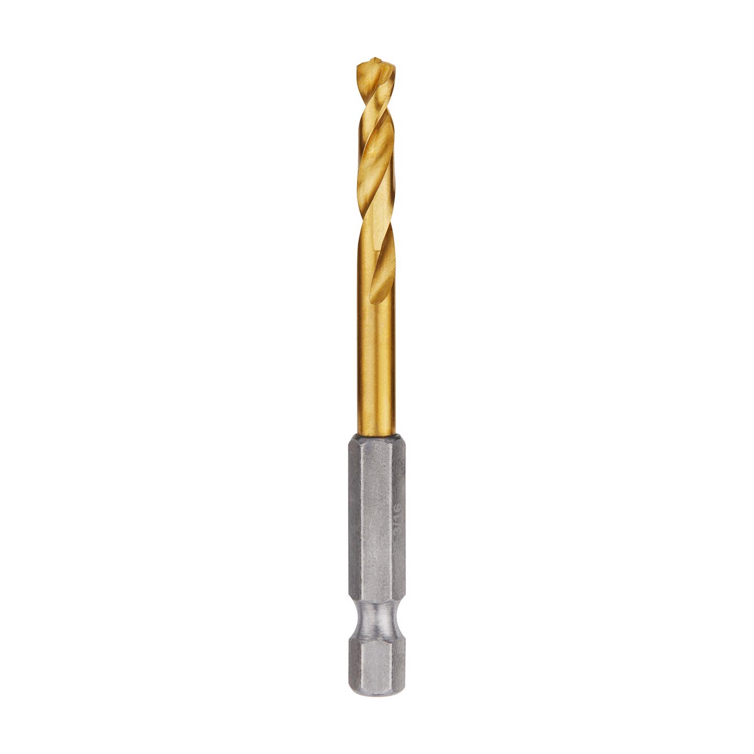 MW Shockwave 3/16 in. X 3.00 in. L Titanium Red Helix Drill Bit 1 pc