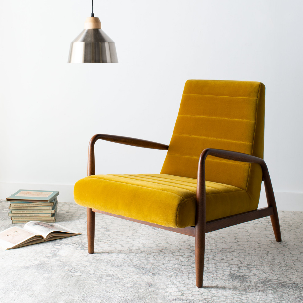 Safavieh Couture Willow Channel Arm Chair   Midcentury   Armchairs And Accent Chairs   by Safavieh  Houzz