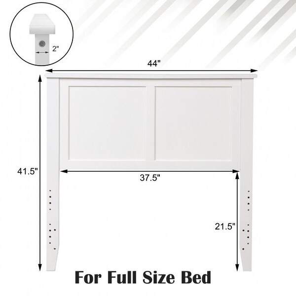 Headboard with Pre-drilled Holes and Height Adjustment - - 36068998