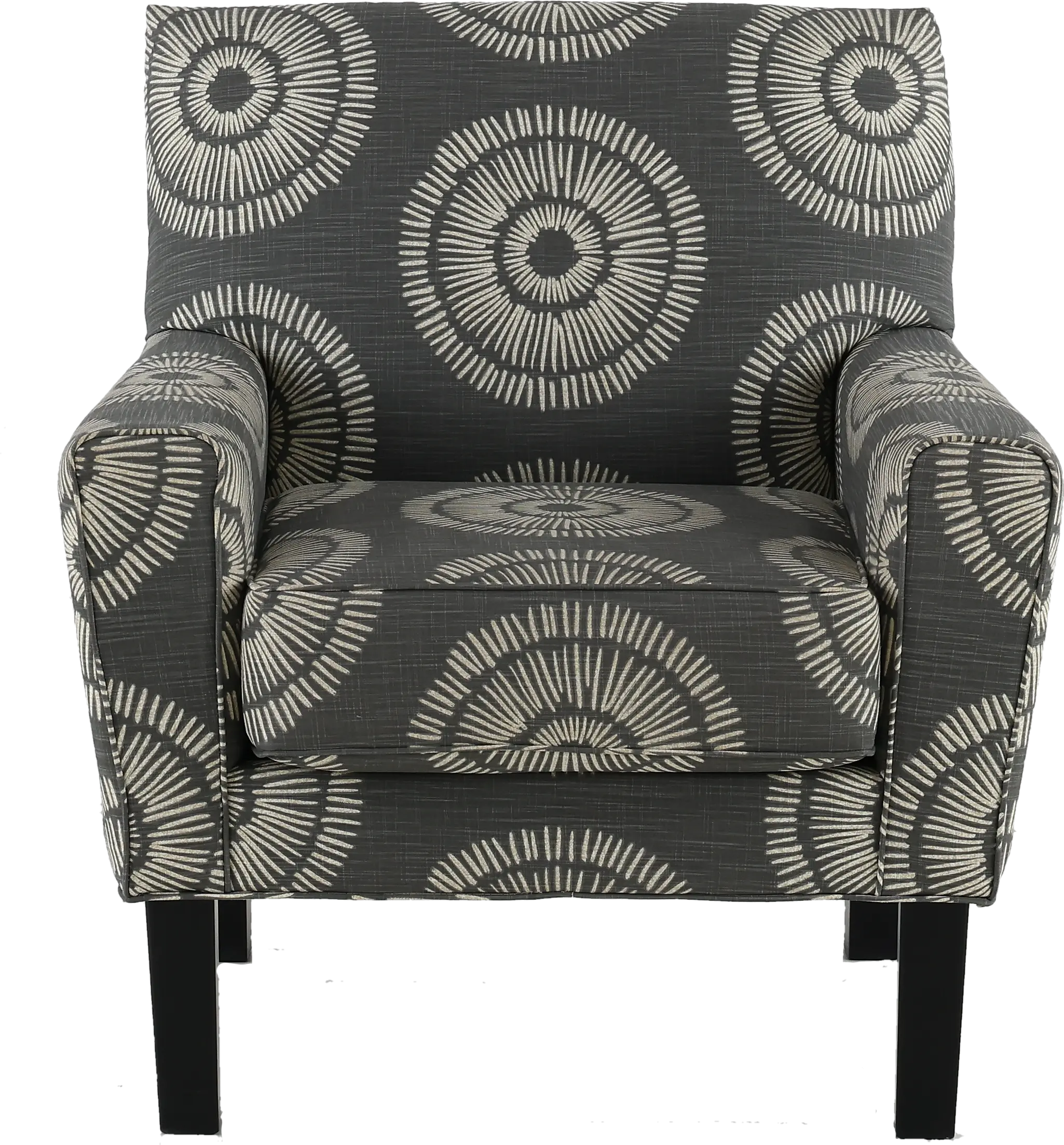 Raven Sunburst Gray Accent Chair